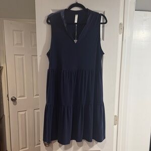 Chic Navy Sleeveless Mini Dress